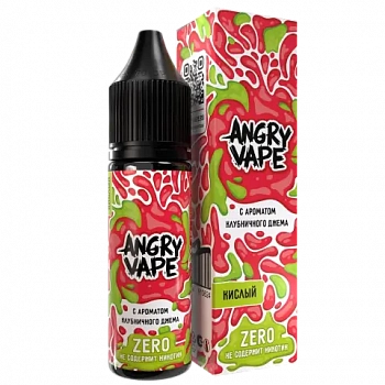 Жидкость для ЭСДН ANGRY VAPE ZERO "ВАРАН КОМОД / КЛУБНИЧНЫЙ ДЖЕМ" 27мл 0мг.